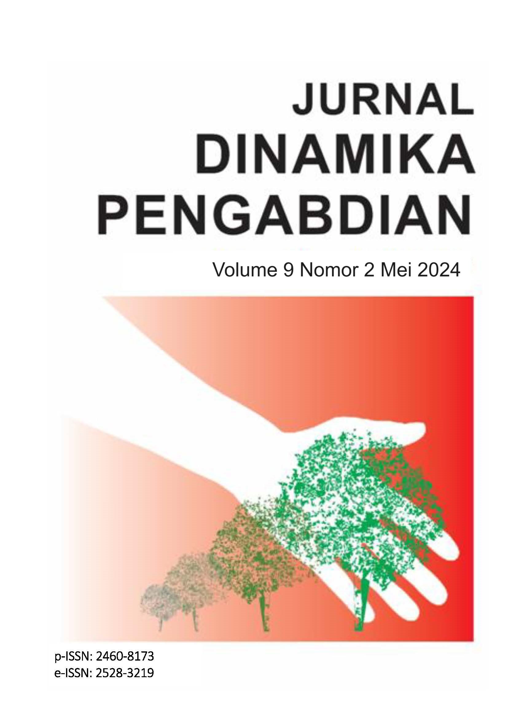 					View Vol. 9 No. 2 (2024): JURNAL DINAMIKA PENGABDIAN VOL. 9 NO. 2 MEI 2024
				